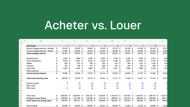 Calculateur Acheter vs. Louer